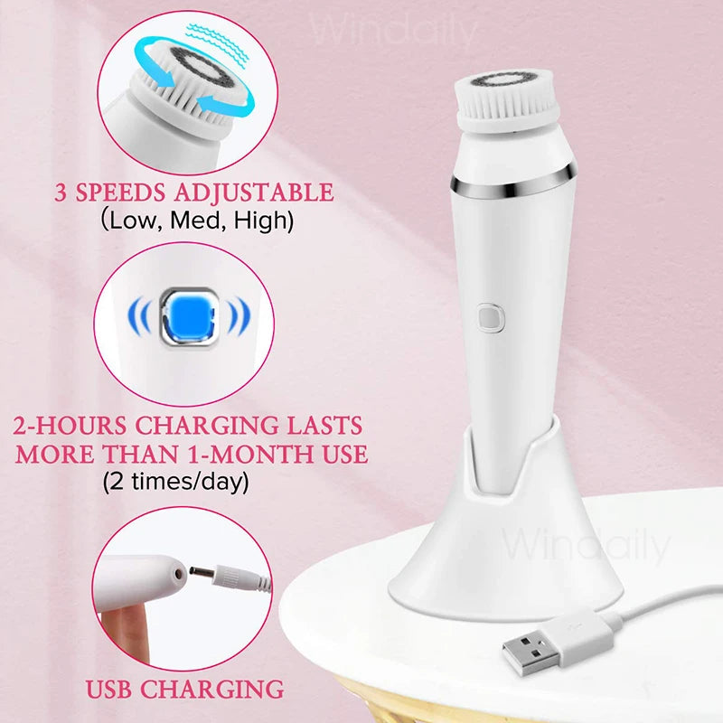 Serenetech™ 4-in-1 Sonic Facial Cleansing Brush