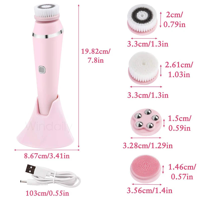 Serenetech™ 4-in-1 Sonic Facial Cleansing Brush