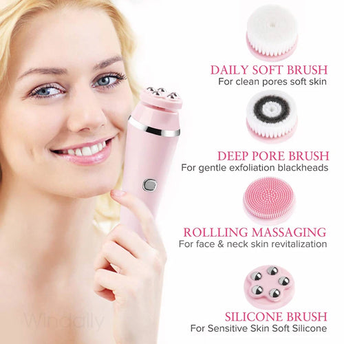 Serenetech™ 4-in-1 Sonic Facial Cleansing Brush