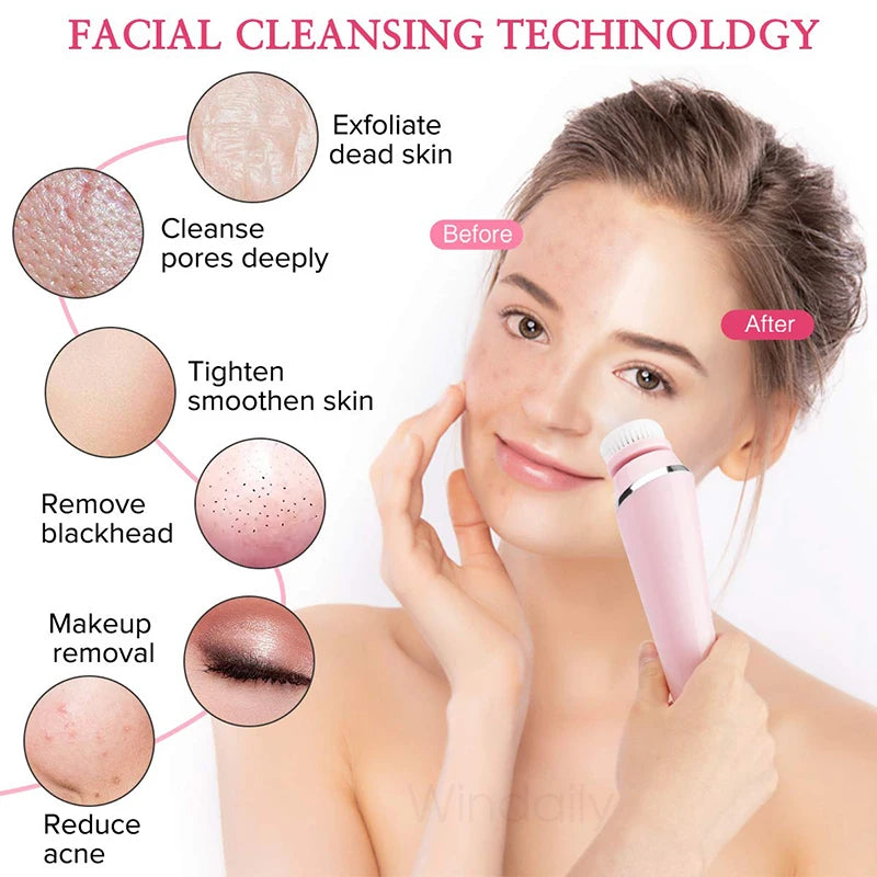 Serenetech™ 4-in-1 Sonic Facial Cleansing Brush