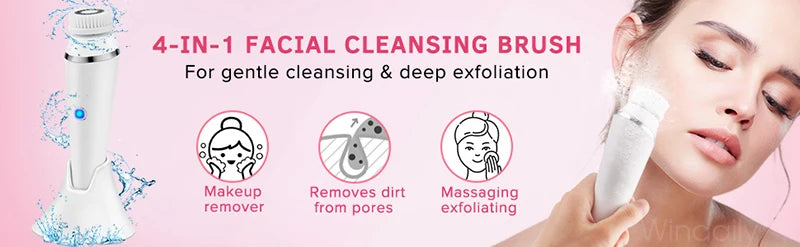 Serenetech™ 4-in-1 Sonic Facial Cleansing Brush