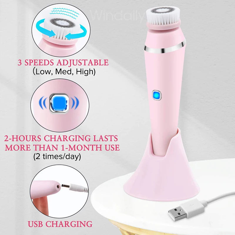 Serenetech™ 4-in-1 Sonic Facial Cleansing Brush