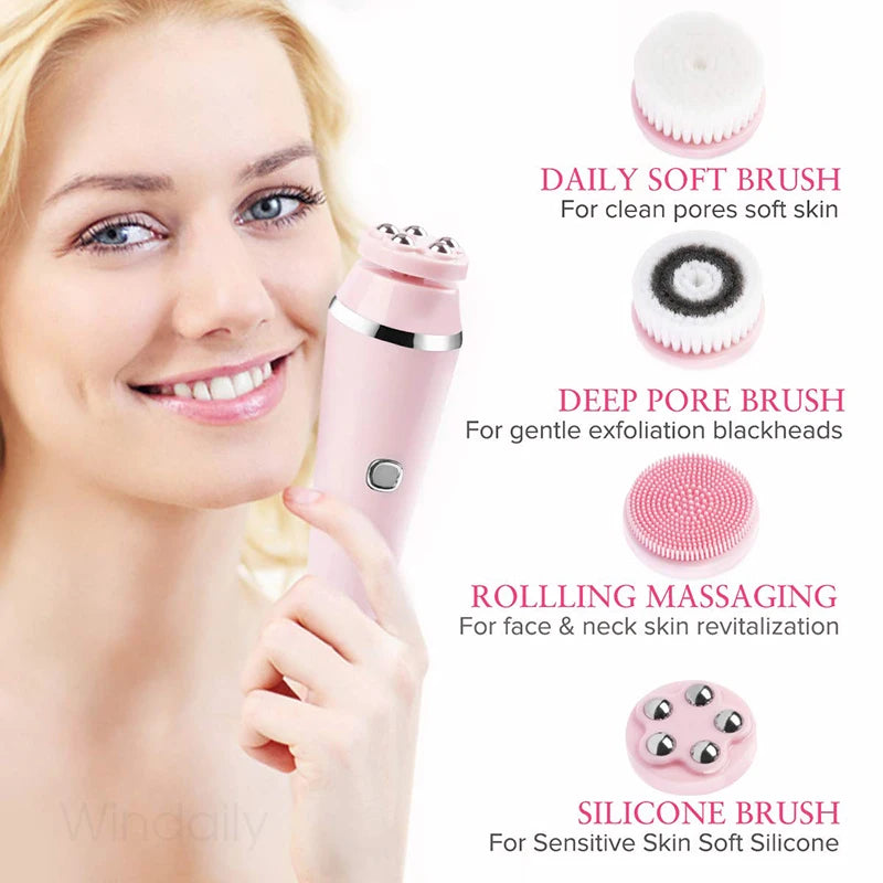 Serenetech™ 4-in-1 Sonic Facial Cleansing Brush