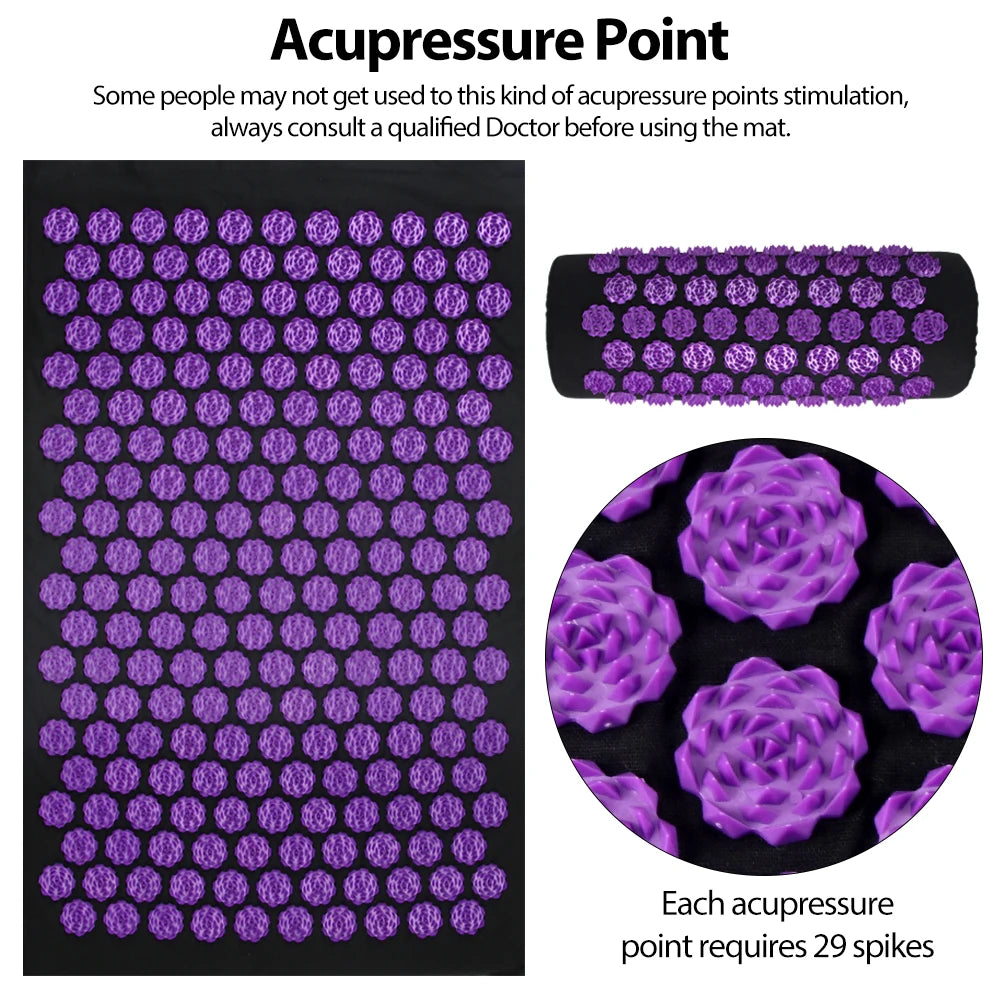 SereneTech™ Premium Acupressure Mat & Pillow Set