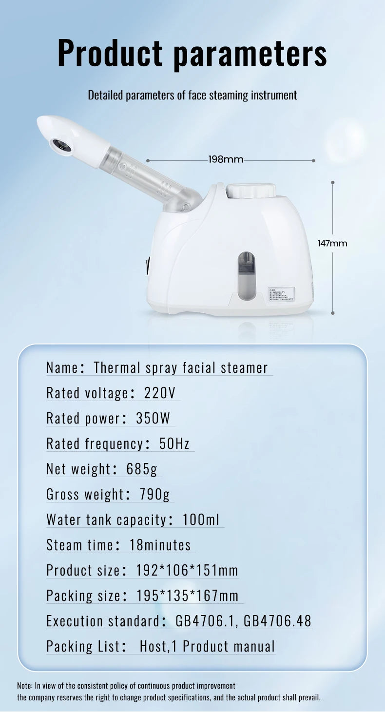 Serenetech™ KSKIN Ozone Ionic Facial Steamer