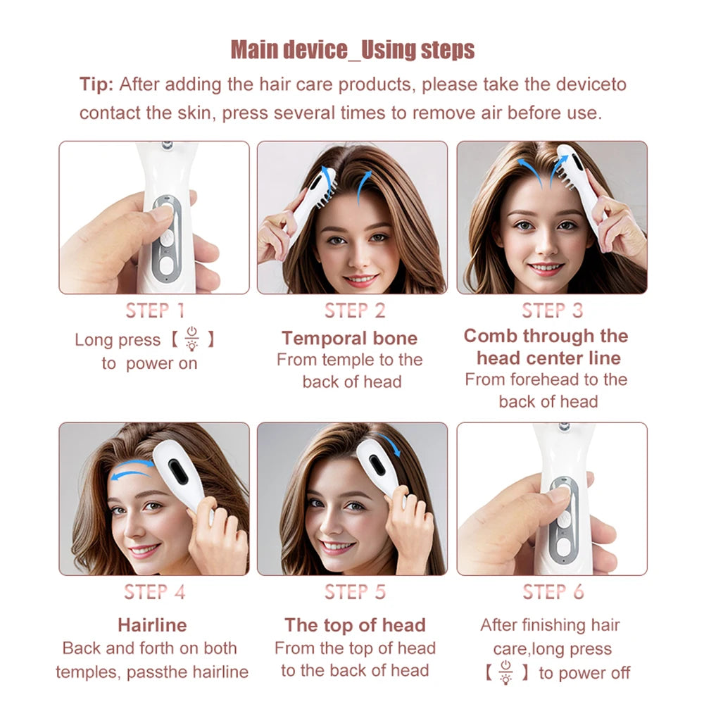 Serenetech™ EMS LED Scalp Massager & Oil Applicator