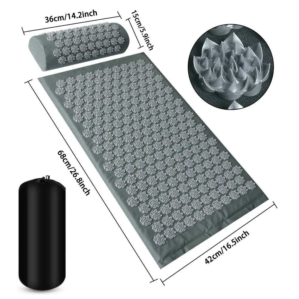 SereneTech™ Premium Acupressure Mat & Pillow Set
