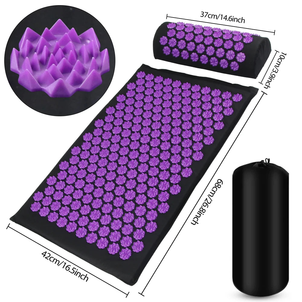 SereneTech™ Premium Acupressure Mat & Pillow Set