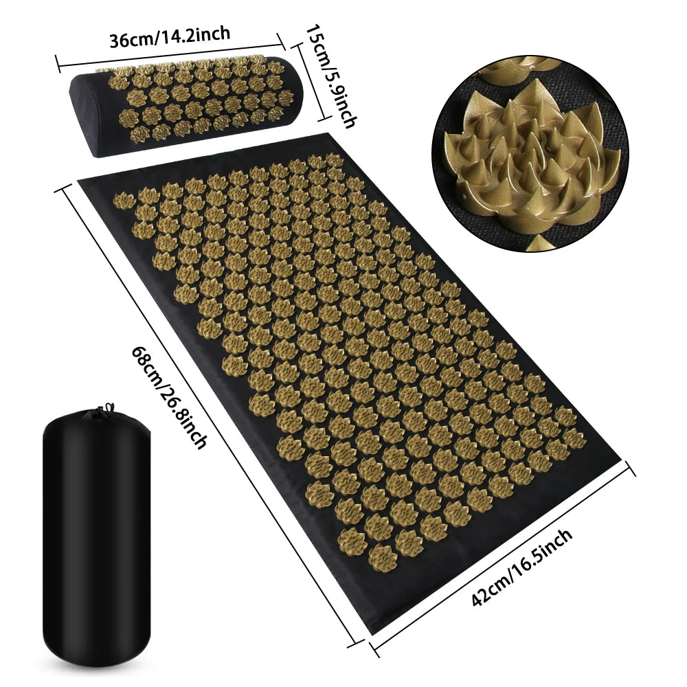 SereneTech™ Premium Acupressure Mat & Pillow Set