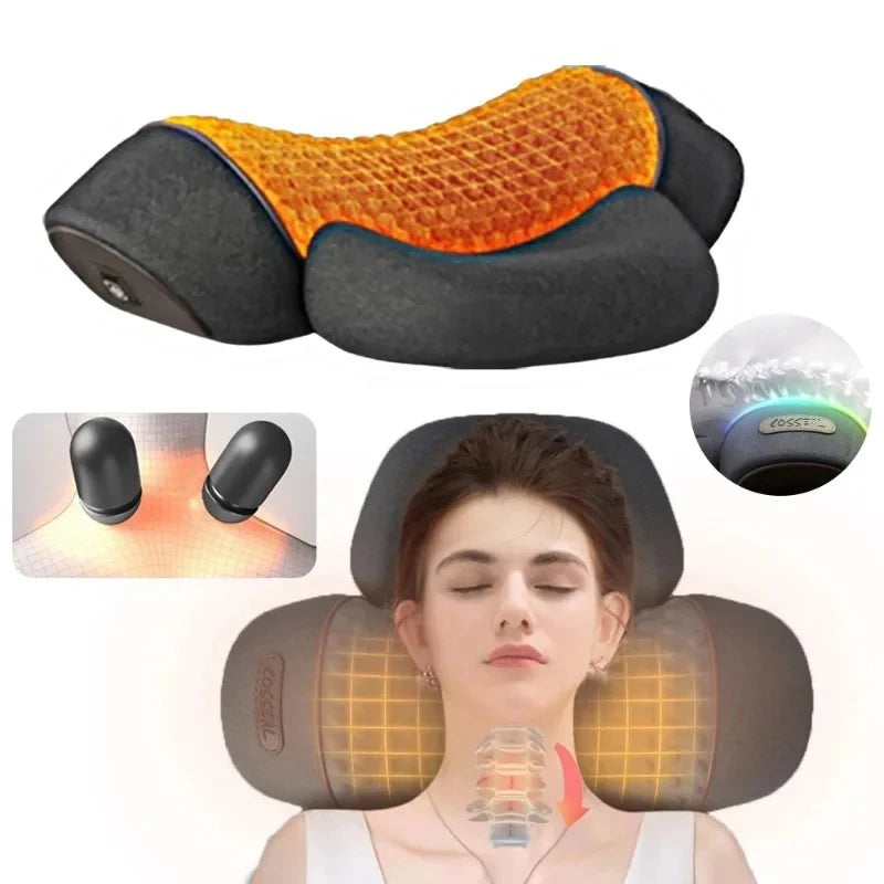 SereneTech™ Heated Cervical Traction Massage Pillow
