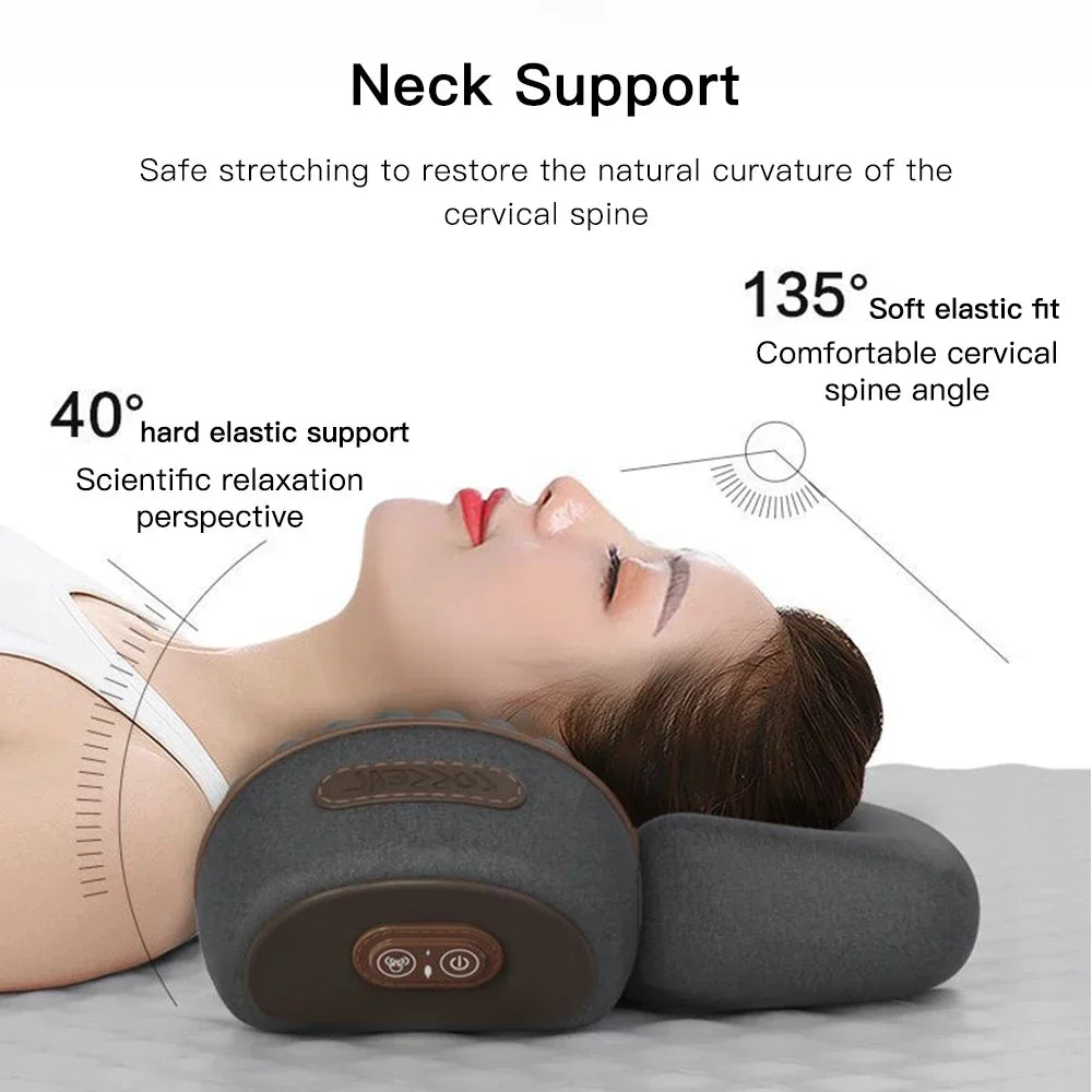 SereneTech™ Heated Cervical Traction Massage Pillow